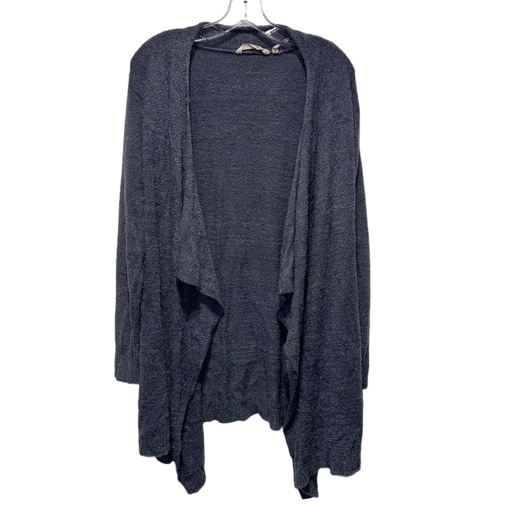 Soft Surroundings Womens Small/Medium Drape Waterfall Open Cardigan Sweater Blue